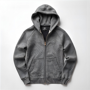 เสื้อมีฮู้ดผ้าคอตตอนเนื้อนุ่มแบบรูดซิปแบบสวมหัวซิปแบบเต็มรูปแบบออกแบบได้ตามต้องการมีตัวเลือกแบบส่วนตัวเทคนิคการซัก - Product Image 3