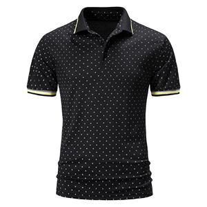 Quality Men's Polo <b>Shirt</b> with O-Neck Collar 100% Cotton Formal Style Short Sleeves Oversized Polos for Work - Product Image 3