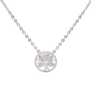 สร้อยคอจี้พลอยเพทายรูปต้นไม้แบบเหลี่ยมเพชรพลอยหรูหราหรูหราชุบทอง925สเตอร์ลิงเงินแท้สำหรับวันเกิด - Product Image 1