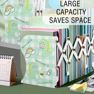 Estantería Moderna Ajustable Dino, Organizador de Libros de Metal y Madera de Bambú, Tipo Vertical para Oficina o Sala de Estar - Product Image 1