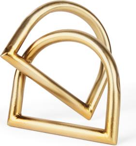 Sculpture à emboîtement en métal doré mat fait à la main décoration de maison de style design moderne pour le salon - Product Image 1