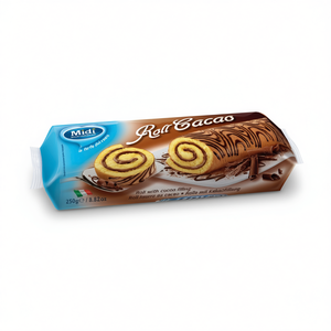 G.250X11 Rollo de Chocolate Congelado MIDI CACAO Postre con Relleno de Cacao en Bolsa CASALINI SRL - Product Image 2