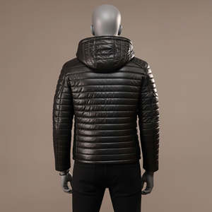 Chaqueta de Invierno 2024 para Hombre, Diseño Personalizado con Logotipo OEM, Chaqueta Acolchada con Capucha, Resistente al Viento, Talla Grande, 100% Poliéster, XS - Product Image 3