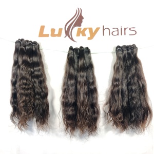 Meilleure Qualité Cheveux Humains Indiens Vierges Non Transformés Naturels Ondulés Alignés Cuticules Extensions - Product Image 5