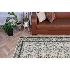 Alfombra vintage grande de 5.4x8.5 pies, alfombra turca verde con lunares - Product Image 2