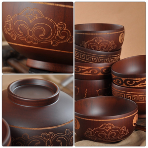 ชามแป้งไม้ขนาดเล็กชามผสมสลัดงานฝีมือทำจากไม้เป็นมิตรกับสิ่งแวดล้อมสำหรับตกแต่งงานปาร์ตี้ผู้ค้าทันที - Product Image 3