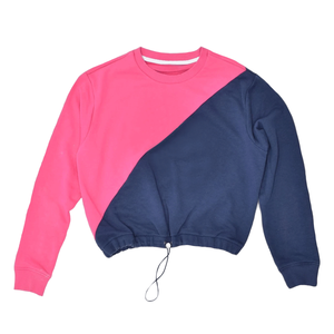 Sudadera de cuello redondo de algodón 100% para mujer, Top básico de invierno con estampado Digital de lana multicolor, patrón sólido - Product Image 1