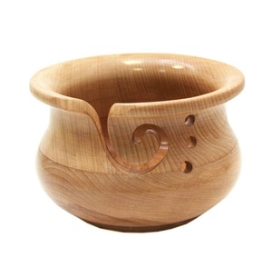 Handmade Premium Beech Wood Yarn Storage Bowl for Knitting Crocheting Sewing Large Yarn Holder Best Christmas Gift - Product Image 3