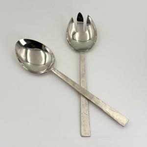 ช้อนสลัดสแตนเลส ส้อมพาสต้า ช้อนสลัด ช้อนเสิร์ฟ ชุดอุปกรณ์เสิร์ฟสลัด สำหรับใช้ในบ้านและร้านอาหารในอินเดีย - Product Image 2