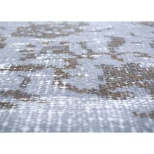 Tapis en laine noués à la main gris et noir vintage, nouveau tapis en laine fait main pour la maison, pour le salon, le couloir, rectangulaire, motif médaillon abstrait - Product Image 3