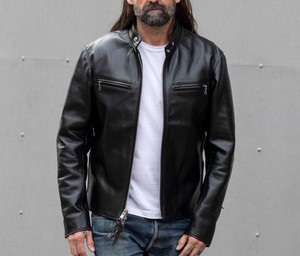 Veste d'hiver pour homme de conception haut de gamme, col montant, manches longues, 100% cuir de haute qualité, personnalisable, logo personnalisé, imperméable, coupe-vent - Product Image 1