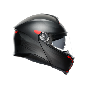AGV casco modulare Tourmodular frequenza opaco Gunmetal-rosso - Product Image 3