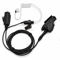 Earpiece Tabung Akustik Radio Dua Arah dengan Mic PTT Kompatibel dengan XTS3000 XTS2500 XTS5000 HT1000 Headset Walkie Talkie Berkabel