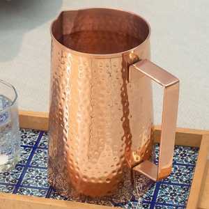 Handmade Vintage Copper <b>Water</b> Pitcher Antique Copper <b>Jug</b> Fine Etched for Kitchen Dining Table Home <b>Water</b> Serving and Decoration - Product Image 3
