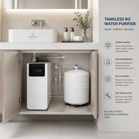Sistema de Filtro de Agua RO sin Tanque de 400 GPD, Purificador de 4 Etapas Bajo Fregadero, Máquina de Agua Potable de Alto Flujo, Uso Doméstico y Hotelero OEM