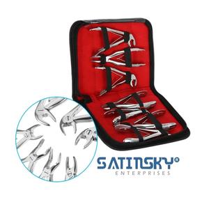 Compre suministros de Instrumentos dentales de alta calidad Pinzas de extracción dental de acero inoxidable 10 kit Diente quirúrgico dental extra - Product Image 2