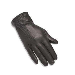 Gants thermiques d'hiver en cuir de mouton véritable de haute qualité pour hommes nouvelle mode couleur unie décontracté utilisation en extérieur couleurs personnalisées - Product Image 5