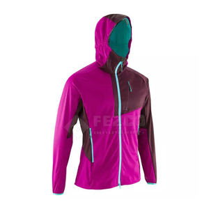 Servicio OEM Venta caliente logotipo personalizado impresión Softshell chaqueta para las mujeres de alta calidad deportes al aire libre chaqueta cortavientos de las mujeres - Product Image 1