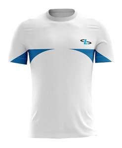 เสื้อยืดกีฬาสำหรับผู้ชายพิมพ์ซับลิเมชันเสื้อฝึกโพลีเอสเตอร์ออกแบบโลโก้ได้ตามต้องการ - Product Image 4