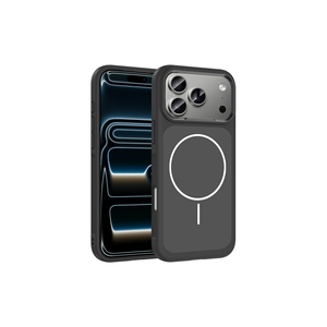 Coque en silicone PC compatible Netzy Promax M-Safe pour iPhone 17 Pro Sanremo Noir avec cadre métallique pour appareil photo, protection de téléphone - Product Image 1