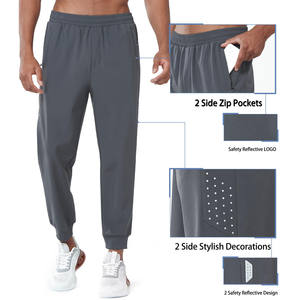 Jogger pantalons pour hommes Fitness coton pantalons pour hommes en gros cordon grande taille sport poches personnalisées pantalons de survêtement décontracté plat mi - Product Image 5