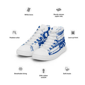 Scarpe da passeggio alte in tela da uomo Abebe Royal comode per l'uso autunnale estivo invernale con soletta in gomma e cotone - Product Image 4