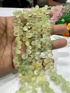 Natural Yellow Quartz <b>Cushion</b> Cut Faceted Briolette Teardrops 8 Inches Strand Size 5 7mm Approx Color Play Gemstone Beads - Product Image 4