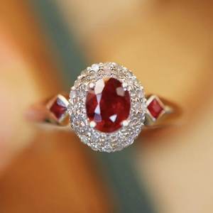 Rubí relleno de vidrio 925 banda minimalista de plata esterlina joyería de plata fina única boda fiesta aniversario diamante perla - Product Image 1