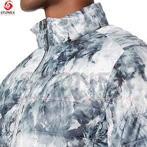 High Quality Men's Trendy Winter <b>Jackets</b> Premium Quality <b>Canvas</b> Stand Collar Top Selling Sublimation Puffer Wear - Product Image 6
