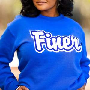 Sweat-shirt fin avec lettres en coton doux et chenille pour les membres de la sororité Vêtements grecs unisexes élégants - Product Image 2