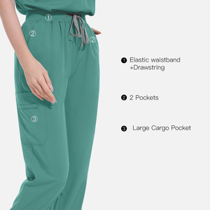 Premium Unisex Twill Medical Scrub Sets European Doctor Islamic Women's Grays Anatomy Hospital Uniform Venta al por mayor Jogger Pant - Product Image 5