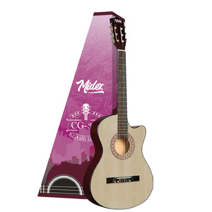 Guitare classique Midex CG-390NT 39 pouces 4/4, table en épicéa, manche en sapelli, touche en palissandre indien, finition brillante, tige de tension réglable - Product Image 2
