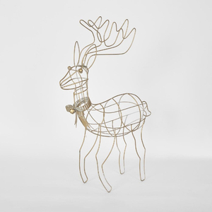 Novedad, Escultura Moderna Hecha a Mano en Hierro Forjado, Adornos con Acabado Dorado para Decoración Navideña del Hogar - Product Image 1