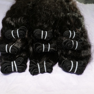 มัดผมมนุษย์เป็นลอนธรรมชาติผมมนุษย์ไม่ผ่านการทำ100% ต่อผมมนุษย์แท้ - Product Image 4