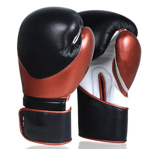 Gants de boxe en cuir de vachette respirant de haute qualité avec logo personnalisé imprimé, fermeture à lacets, gants professionnels de sparring MMA - Product Image 1