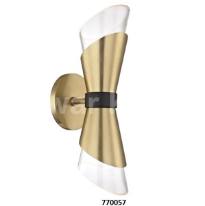 เชิงเทียนผนังแก้วโลหะสีดำสีเหลือง2ชิ้น - Product Image 4