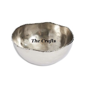 Bol de service design fantastique en aluminium couleur argent vaisselle chocolats et fruits bol pour accessoires de cuisine - Product Image 2