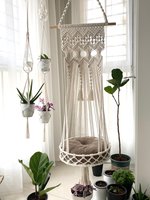 Hamac pour chat en macramé naturel, lit mural, accessoires de meubles confortables et confortables pour chat
