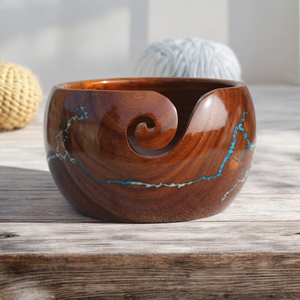 Bol à fil en bois de haute qualité, écologique, personnalisable, style tendance, grande ou petite capacité pour le rangement du fil - Product Image 3