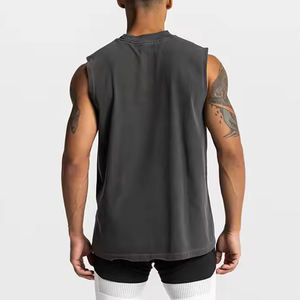 Débardeur de sport pour homme respirant avec logo personnalisé en gros, tissu en coton et fibre de bambou de haute qualité et service OEM disponible - Product Image 2