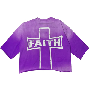 Offre Spéciale sérigraphie lavage à l'acide t-shirts coton éponge français surdimensionné Boxy Crop Tee Logo personnalisé élégant tenue décontracté - Product Image 2