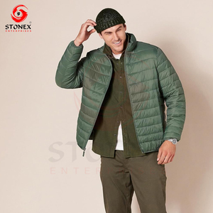 Veste matelassée thermique pour homme avec col montant, manteau d'hiver moderne pour les activités décontractées et sportives par temps froid - Product Image 5