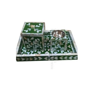 Epoxy Resin Wood Handicrafts Quality Eco-Friendly Modern United States Flag Design 10x10 CM <b>Drink</b> <b>Coasters</b> Tea Coffee Kitchen - Product Image 3