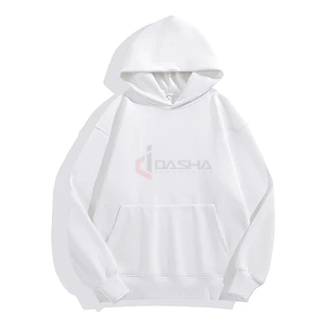 2025 Unisex Casual Sudadera con capucha de gran tamaño peso pesado hombro caído ropa deportiva nuevo Color sólido en blanco para hombres ropa de calle de invierno - Product Image 5