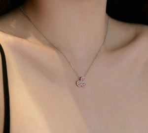 Collier élégant en forme de fleur, pendentif en forme de poire, moissanite diamant VVS, or 925, argent, style hip hop - Product Image 4