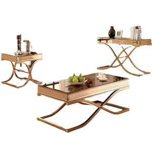 Nordic tough iron coffee table living room tempered Solid coffee Console table Top modern table For Living Room hotel Furniture