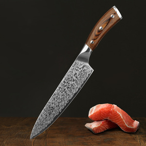 Venta al por mayor pedidos a granel personalizados OEM ODM Servicio Profesional de acero inoxidable cuchillo de Chef con mango Pakkawood cuchillo de cocina - Product Image 4