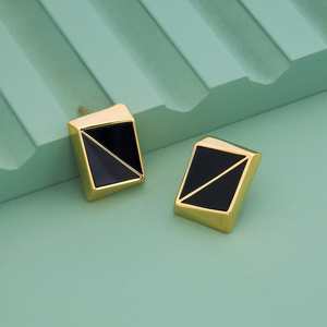 Trendy Religious Geometric <b>Stud</b> <b>Earrings</b> 189969 with Zircon Diamond Pearl Alloy Bezel Setting for Parties - Product Image 1