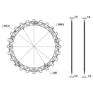 Plaque de friction FZF06S3O pour embrayage captif ZF 5HP19 - Product Image 2