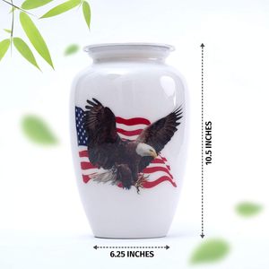 American Glory <b>Urn</b>, American Flag with Eagle Cremation <b>Urn</b> for Ashes, American Flag Soaring Eagle <b>Urn</b>, Patriotic <b>Urn</b> (<b>Large</b>) - Product Image 3
